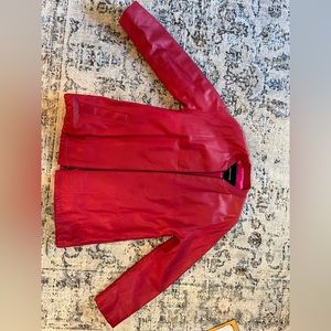 Longchamp lambskin oversized jacket